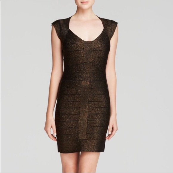 bronze bodycon dress
